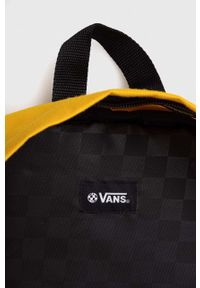 Vans plecak kolor żółty duży z nadrukiem. Kolor: żółty. Wzór: nadruk #2