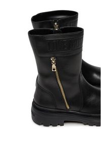 Love Moschino - LOVE MOSCHINO Botki JA24245G0LIA0000 Czarny. Kolor: czarny. Materiał: skóra #6