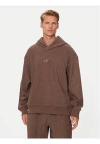 Adidas - adidas Bluza Elevated ALL SZN Terry Loop IY6578 Brązowy Loose Fit. Kolor: brązowy