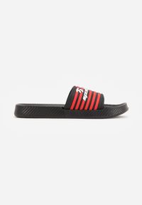 Born2be - Czarne Klapki Sportowe z Piankowego Materiału Thesedice. Okazja: na co dzień. Kolor: czarny. Materiał: materiał. Sezon: lato. Styl: sportowy #1