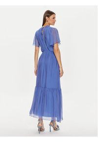 Haveone Sukienka letnia AFF-L013 Niebieski Regular Fit. Kolor: niebieski. Materiał: wiskoza, jedwab. Sezon: lato #3