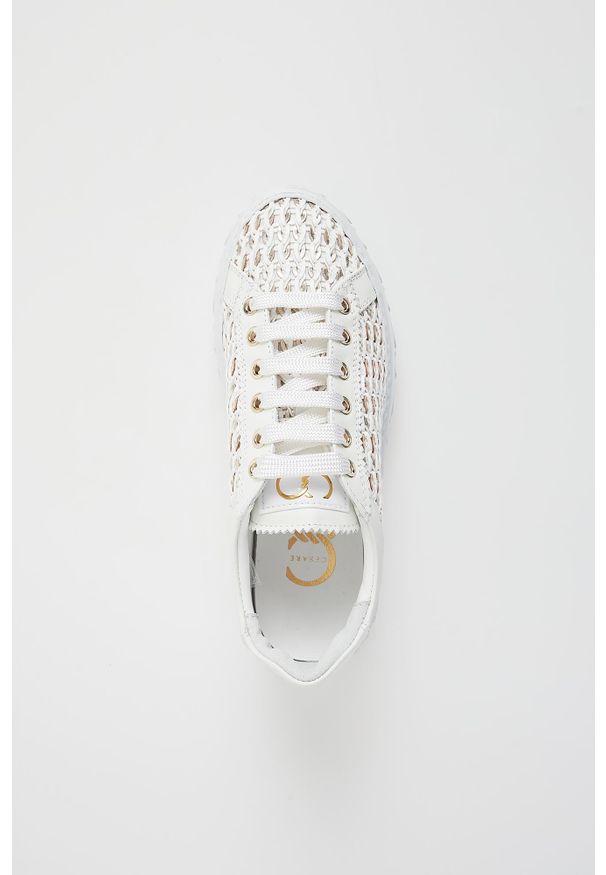 Sneakersy damskie skórzane CESARE CASADEI. Materiał: skóra
