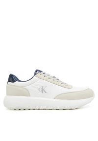 Calvin Klein Jeans Sneakersy Athleisure Runner Laceup Mix YM0YM01195 Biały. Kolor: biały. Materiał: materiał