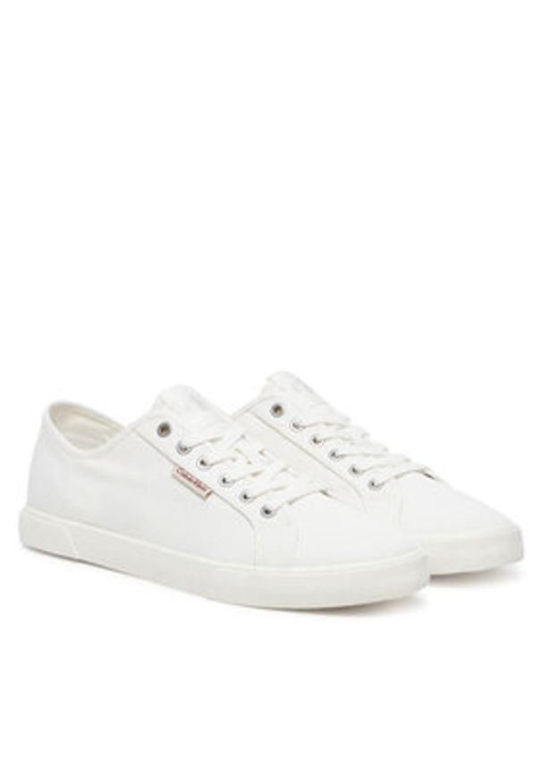 Calvin Klein Jeans Tenisówki Ess Vulc Low Mg Cv YM0YM01301 Biały. Kolor: biały. Materiał: materiał
