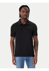 Calvin Klein Polo Birdseye LV04LF208G Czarny Regular Fit. Typ kołnierza: polo. Kolor: czarny. Materiał: syntetyk #1
