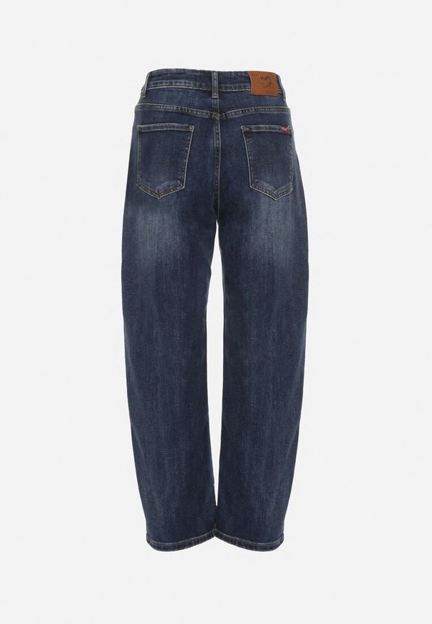 Born2be - Niebieskie Jeansy Mom Fit z Wysokim Stanem i Domieszką Wiskozy Atavite. Okazja: na randkę, na co dzień. Stan: podwyższony. Kolor: niebieski. Styl: casual, klasyczny