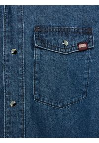 Big-Star - Koszula chłopięca jeansowa niebieska Western 121. Okazja: na co dzień. Kolor: niebieski. Materiał: jeans. Wzór: melanż. Styl: klasyczny, casual