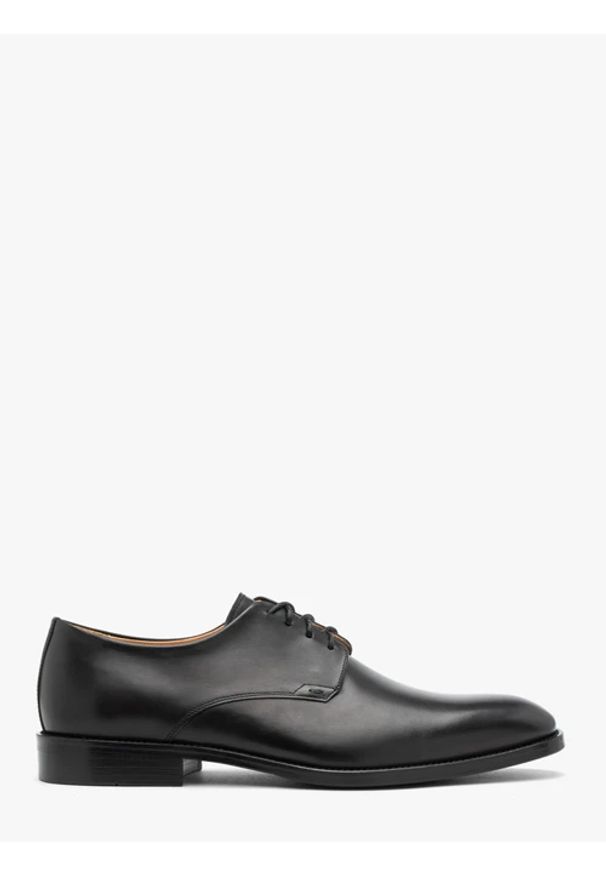Ryłko - Eleganckie czarne półbuty sznurowane premium. Zapięcie: sznurówki. Kolor: czarny. Materiał: skóra. Styl: elegancki