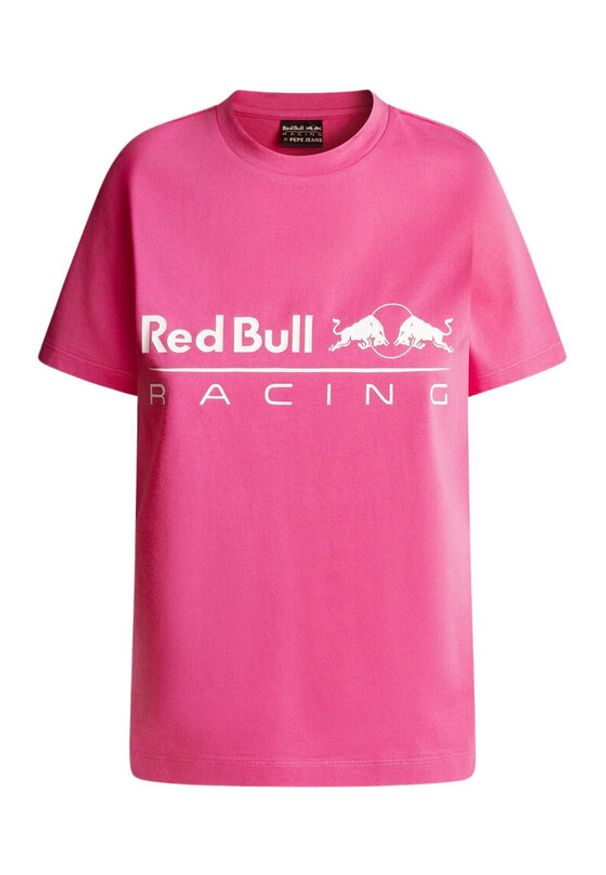 Pepe Jeans T-Shirt Red Bull Racing RL500004 Różowy Regular Fit. Kolor: różowy. Materiał: bawełna