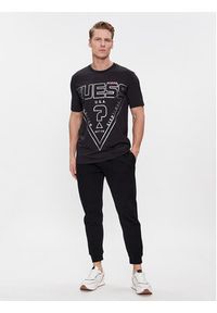 Guess T-Shirt Lugh Z4RI07 KC220 Czarny Slim Fit. Kolor: czarny. Materiał: syntetyk #3