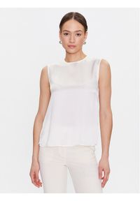 Marella Top Ovada 2331610131 Biały Regular Fit. Kolor: biały. Materiał: jedwab