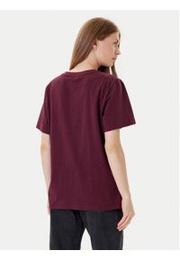 TwinSet - TWINSET T-Shirt 252TP2057 Bordowy Loose Fit. Kolor: czerwony. Materiał: bawełna #3