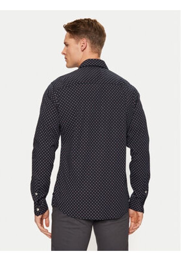 s.Oliver Koszula 2149815 Granatowy Slim Fit. Kolor: niebieski. Materiał: bawełna