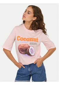 only - ONLY T-Shirt Phoebe 15351369 Różowy Regular Fit. Kolor: różowy. Materiał: bawełna #4