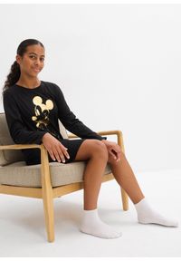 bonprix - Koszula nocna z Myszką Miki. Kolor: czarny. Długość: długie #2