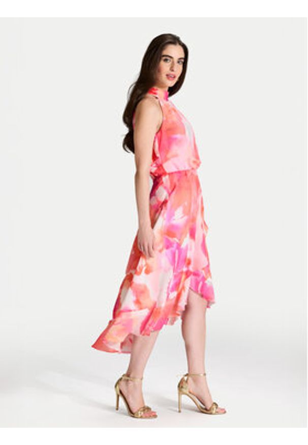 Swing Sukienka koktajlowa 5AI18500 Różowy Regular Fit. Kolor: różowy. Materiał: syntetyk. Styl: wizytowy