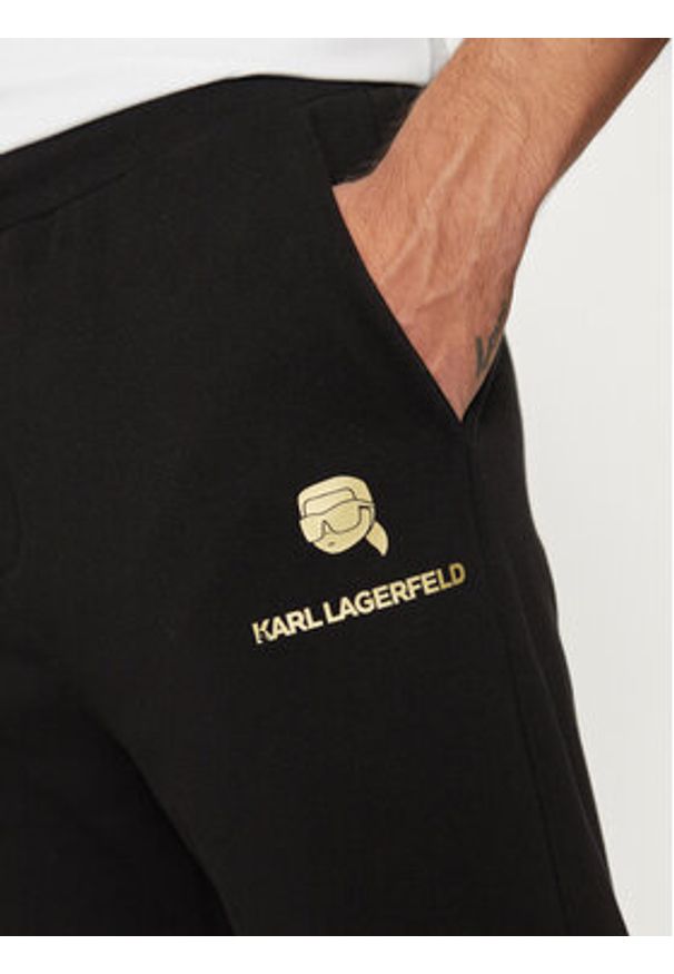 Karl Lagerfeld - KARL LAGERFELD Spodnie dresowe 705461 551900 Czarny Regular Fit. Kolor: czarny. Materiał: bawełna