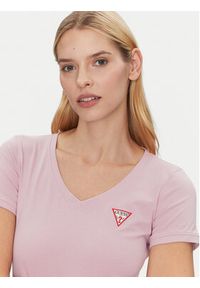 Guess T-Shirt W2YI45 J1314 Różowy Slim Fit. Kolor: różowy. Materiał: bawełna #3