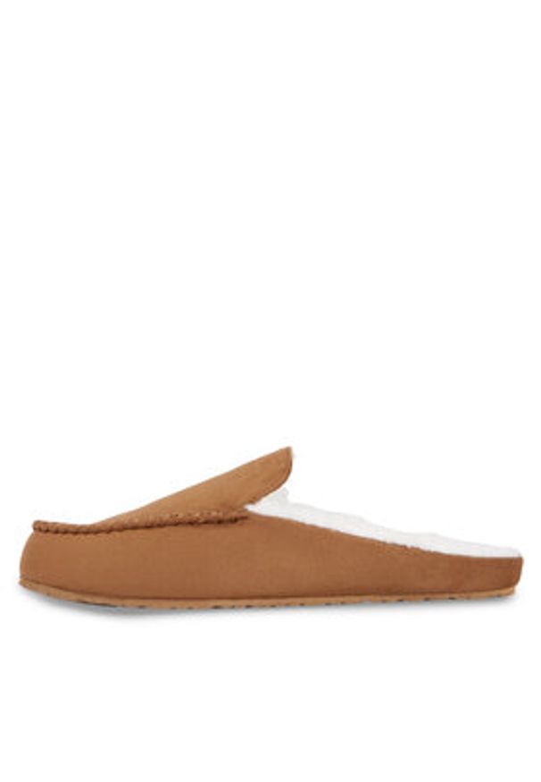 TOMMY HILFIGER - Tommy Hilfiger Kapcie Hilfiger Mocassin Homeslipper FM0FM04769 Brązowy. Kolor: brązowy. Materiał: materiał