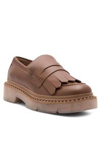 Badura Loafersy SINES-23FW110-V Brązowy. Kolor: brązowy. Materiał: skóra #6