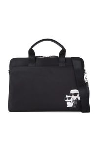 Karl Lagerfeld - KARL LAGERFELD Czarna torebka na laptop. Kolor: czarny #3