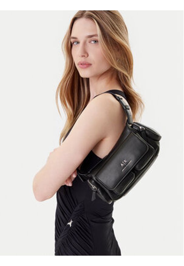 Armani Exchange Torebka XW000405 AF12589 UC001 Czarny. Kolor: czarny. Materiał: skórzane