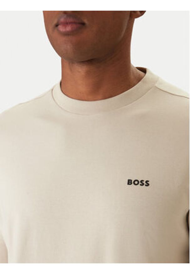 BOSS Longsleeve 50506365 Beżowy Regular Fit. Kolor: beżowy. Materiał: bawełna. Długość rękawa: długi rękaw