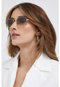 Ray-Ban okulary przeciwsłoneczne kolor złoty. Kształt: owalne. Kolor: złoty #4