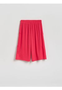 Reserved - Kuloty z kokardkami - intensywny róż. Kolor: różowy. Materiał: dzianina