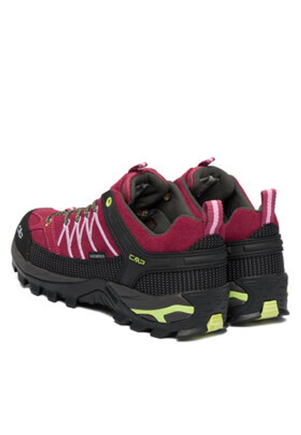 CMP Trekkingi Rigel Low Wp 3Q13246 Bordowy. Kolor: czerwony. Materiał: zamsz, skóra