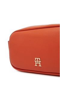 TOMMY HILFIGER - Tommy Hilfiger Torebka Th Logotape Camera Bag AW0AW18741 Pomarańczowy. Kolor: pomarańczowy. Materiał: skórzane #4