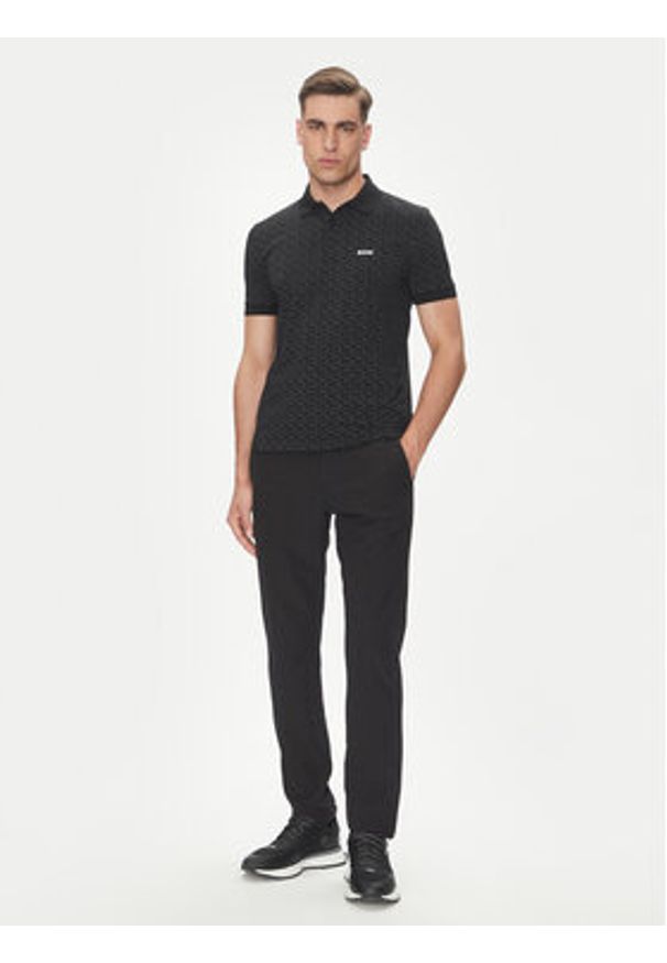 BOSS Polo Paddy Striped C 50540719 Czarny Regular Fit. Typ kołnierza: polo. Kolor: czarny. Materiał: bawełna
