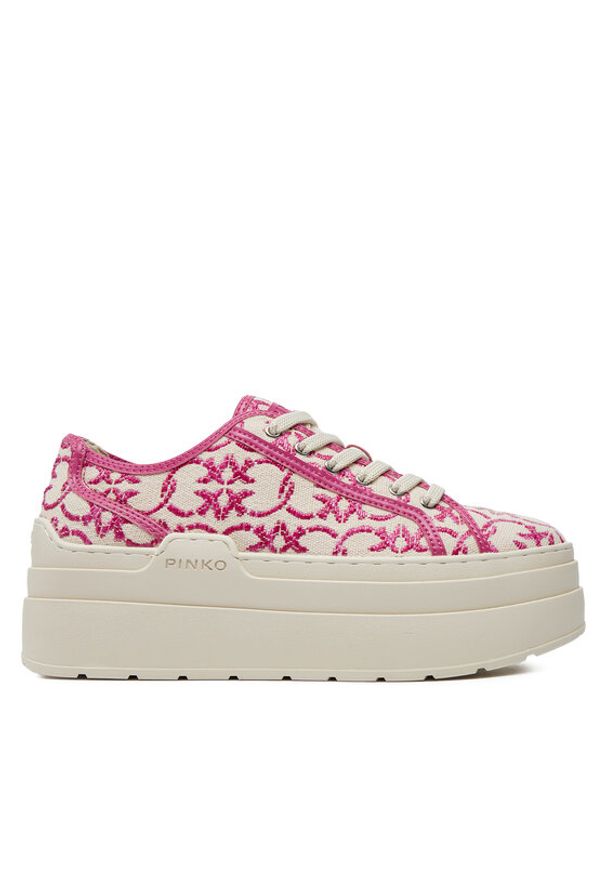 Pinko Sneakersy Greta 04 SS0013 T006 Beżowy. Kolor: beżowy. Materiał: materiał