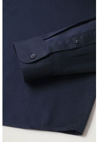 Mango Man Koszula bawełniana NUORO-I męska kolor granatowy relaxed ze stójką. Typ kołnierza: kołnierzyk stójkowy. Kolor: niebieski. Materiał: bawełna. Długość rękawa: długi rękaw. Długość: długie. Wzór: gładki #7