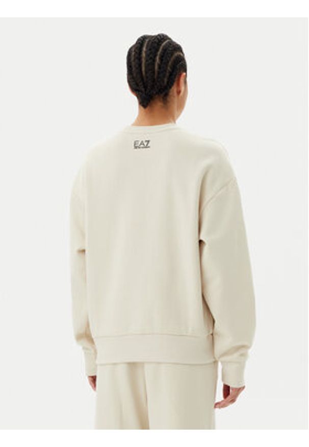 EA7 Emporio Armani Bluza 7W000100 AF10377 U1079 Beżowy Loose Fit. Kolor: beżowy. Materiał: bawełna
