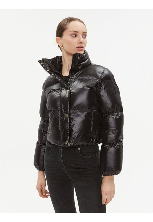 Elisabetta Franchi Kurtka puchowa PI-55D-36E2-V490 Czarny Cropped Fit. Kolor: czarny. Materiał: syntetyk. Sezon: zima