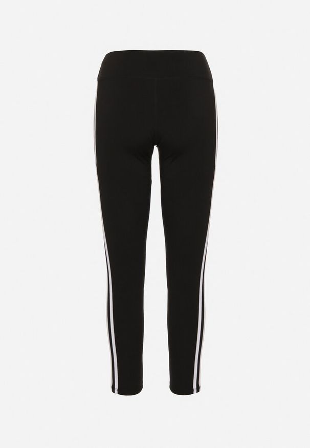 Born2be - Czarne Legginsy z Ozdobnymi Lampasami Janiaima. Okazja: na co dzień. Kolor: czarny. Styl: casual, sportowy