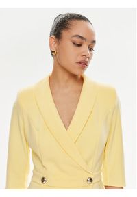 Rinascimento Sukienka koktajlowa CFC0118280003 Żółty Regular Fit. Kolor: żółty. Materiał: syntetyk. Styl: wizytowy #3