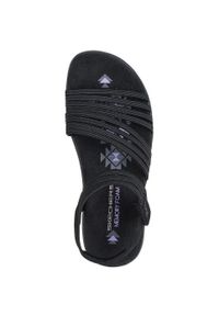 skechers - Sandały damskie Skechers Reggae Slim - Coffee. Kolor: czarny. Materiał: materiał