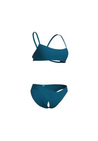 Strój kąpielowy damski dwuczęściowy sportowy na basen Arena Essentials. Kolor: zielony