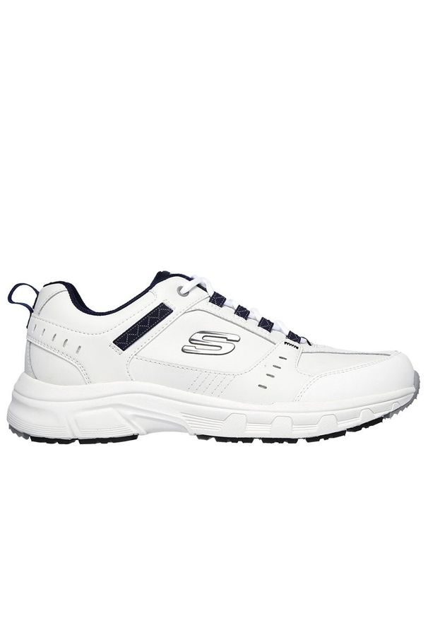 skechers - Buty Skechers Oak Canyon Redwick 51896WNV - białe. Zapięcie: sznurówki. Kolor: biały. Materiał: skóra, syntetyk, materiał. Szerokość cholewki: normalna. Wzór: aplikacja. Model: Skechers Sport