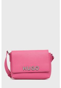 Hugo - HUGO torebka kolor różowy. Kolor: różowy. Rodzaj torebki: na ramię
