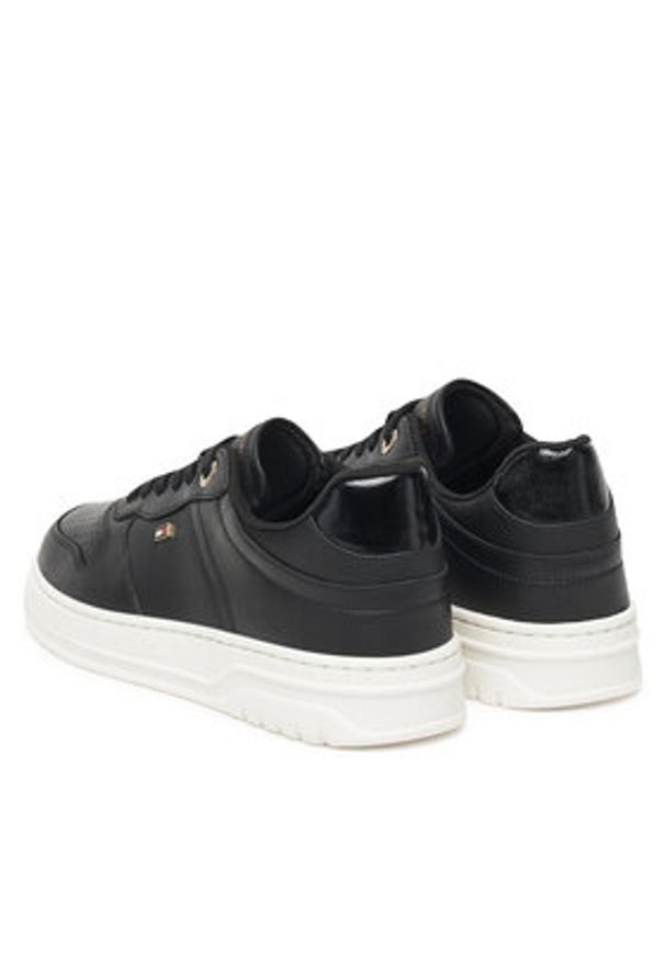 TOMMY HILFIGER - Tommy Hilfiger Sneakersy Sporty Cupsole FW0FW08795 Czarny. Kolor: czarny. Materiał: skóra