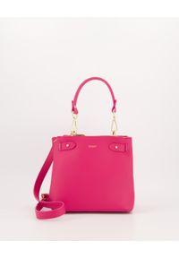 Venezia - Różowa torebka bucket bag J063LEFUTOR098. Kolor: różowy. Materiał: skórzane