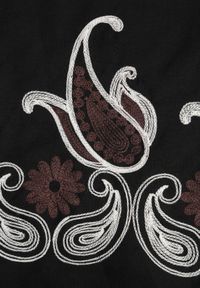 Born2be - Czarna Rozkloszowana Sukienka Koszulowa z Wiskozy z Haftem i Wiązanym Paskiem Adellis. Okazja: na co dzień. Kolekcja: plus size. Kolor: czarny. Materiał: wiskoza. Wzór: haft. Sezon: lato. Typ sukienki: koszulowe. Styl: boho, casual #6