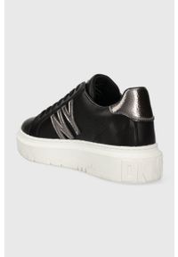 DKNY - Dkny sneakersy skórzane Marian kolor czarny K2305134. Nosek buta: okrągły. Kolor: czarny. Materiał: skóra. Obcas: na platformie #3
