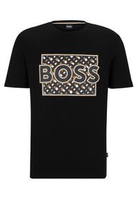 BOSS - Boss T-Shirt 50489334 Czarny Regular Fit. Kolor: czarny. Materiał: bawełna #4