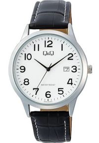 Zegarek Q&Q A44A-004P męski klasyczny biała tarcza cyfry datownik .. Kolor: biały. Styl: klasyczny #1