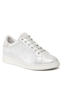 Sneakersy Geox D Jaysen D D251BD 0AL22 C0628 Silver/Off Wht. Kolor: srebrny. Materiał: skóra