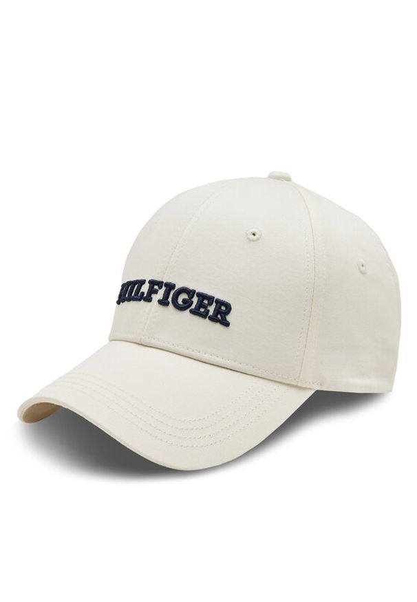 TOMMY HILFIGER - Tommy Hilfiger Czapka z daszkiem Hilfiger Prep Cap AW0AW16040 Écru. Materiał: materiał